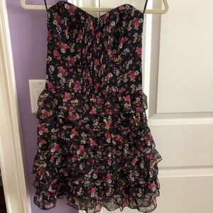 GUESS Floral Strapless Dress